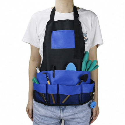 Multi Pocket Tool Apron Blue Garden Gardening Apron