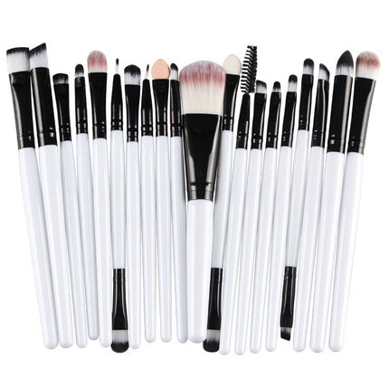 20pcs/set Wooden Handle Makeup Brush Set Beauty Tool Brushes, Coffee, Gold+Black, Black+White, Full Black, Black+Coffee, Brown+White, Gold+Pink, Brown+Green, Brown+Pink, Brown+Black, Gold+White, Gold+Green, Black+Green, Black+Pink, Brown+Purple        ...