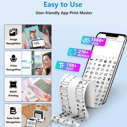 Phomemo M200 QR-Code-Tag Tragbarer Bluetooth-Thermoetikettendrucker, M200