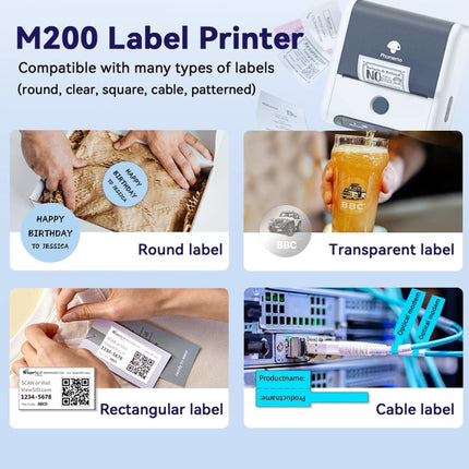 Phomemo M200 QR-Code-Tag Tragbarer Bluetooth-Thermoetikettendrucker, M200