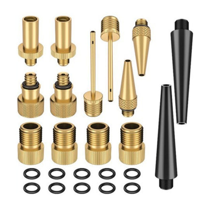 SV/AV/DV Bicycle Valve Adapter Set Bike Ball Pump Accessories, 15 in 1, 24 in 1 with Leather Ring, 25 in 1, 24 in 1, 32 in 1, 16 in 1, 10 in 1, 3sets 3 in 1, 12 in 1, 3sets 5 in 1, 3sets 4 in 1, 3sets 4 in 1 Gold, 14 in 1, 16 in 1 with Split Box�������...
