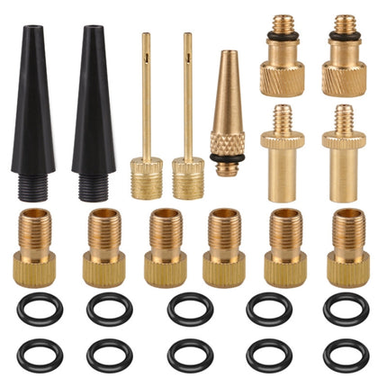 SV/AV/DV Bicycle Valve Adapter Set Bike Ball Pump Accessories, 15 in 1, 24 in 1 with Leather Ring, 25 in 1, 24 in 1, 32 in 1, 16 in 1, 10 in 1, 3sets 3 in 1, 12 in 1, 3sets 5 in 1, 3sets 4 in 1, 3sets 4 in 1 Gold, 14 in 1, 16 in 1 with Split Box�������...