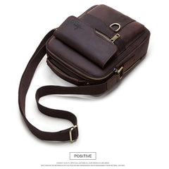 HUMERPAUL Men Leather Cross-Body Bag Shoulder Bag