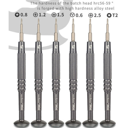 MECHANIC iMini Series Mobile Phone Repair Glasses Screw Batch Clock Tool, Five Star 0.8, Triangle 0.6, Phillips 1.5, Phillips 1.2, Phillips 2.5, T2
