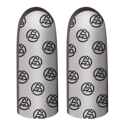 1pair Gaming Super Conductive Silver Cloth Chicken Game Finger Cover Touch Screen Anti-slip Sweatproof Hand Game Finger Gloves, Night Light, Sea Soul Beast, Silver