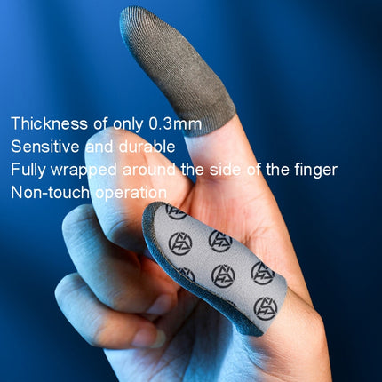 1pair Gaming Super Conductive Silver Cloth Chicken Game Finger Cover Touch Screen Anti-slip Sweatproof Hand Game Finger Gloves, Night Light, Sea Soul Beast, Silver