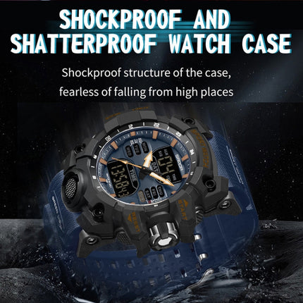 SANDA Green Light Alarm Clock Multifunctional Waterproof Shockproof Transparent Watch