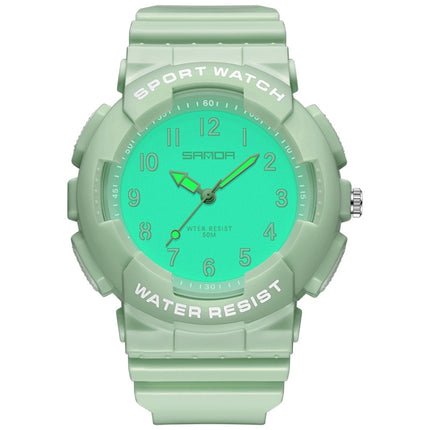SANDA Small Fresh Digital All-match Waterproof Luminous Student Watch