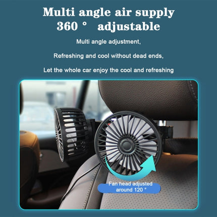 5V 2A Car Rear Seat Back USB Interface Powerful Double-headed Fan, F4207