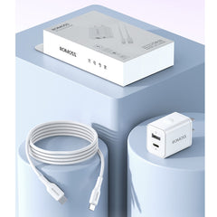 ROMOSS PD20W Fast Charger For Apple/Huawei And Xiaomi, CN Plug, Single-port, Double-port, For Apple PD Charging Cable