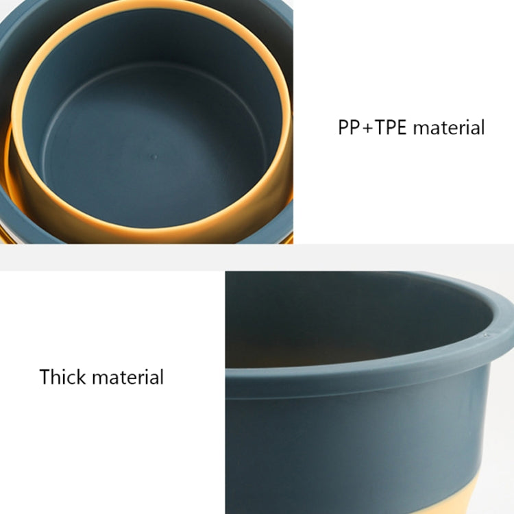 Medium 10L Folding Thickened Portable Plastic Bucket Outdoor Fishing Barrel Car Travel Wash Barrel, Medium 10L