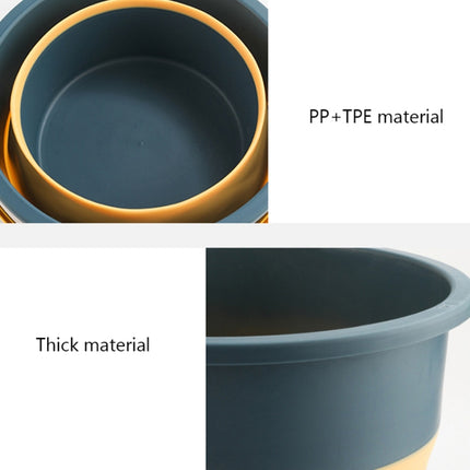 Medium 10L Folding Thickened Portable Plastic Bucket Outdoor Fishing Barrel Car Travel Wash Barrel, Medium 10L