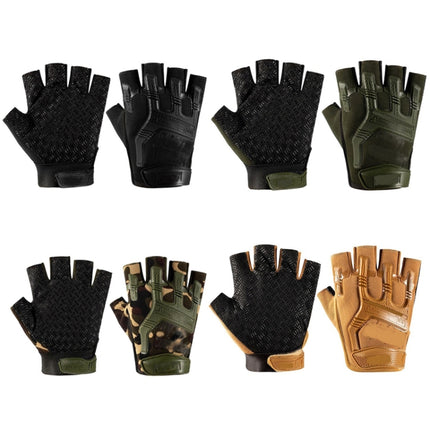 Outdoor Sports Non-slip Silicone Protective Half-finger Gloves, Free Code