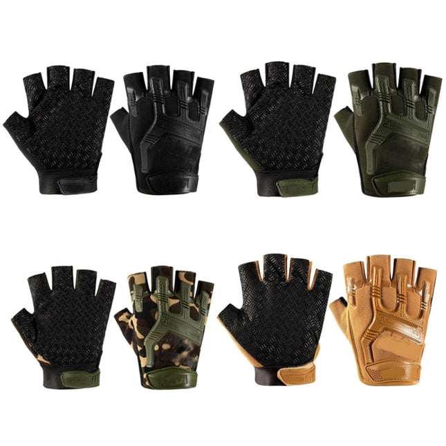 Outdoor Sports Non-slip Silicone Protective Half-finger Gloves, Free Code