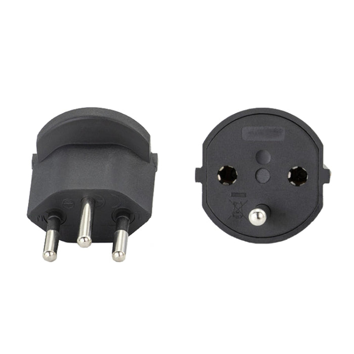 Konvertierbarer Stecker EU zu Schweiz mit Erdungskabel Reiseadapter, mit Schale