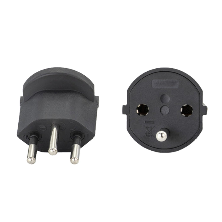 EU to Switzerland Convertible Plug With Ground Wire Travel Adaptor, With Shell