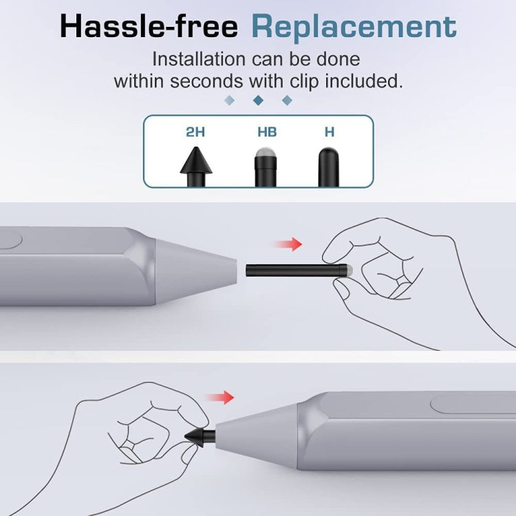 For Microsoft Surface Pro 4/5/6/7/Book /Pro X Stylus Replacement Nib Refill 2H+HB+H Kit, 2H+HB+H Kit