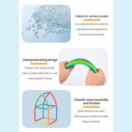 DIY Plastic 4D Straw Building Blocks Joint Funny Development Toys, 50pcs Pipe+50 Connectors, 100pcs Pipe+50 Connectors, 100pcs Pipe+100 connectors, 150pcs Pipe+150 connectors, 200pcs Pipe+200 Connectors, 250pcs Pipe+250 Connectors����������������������...