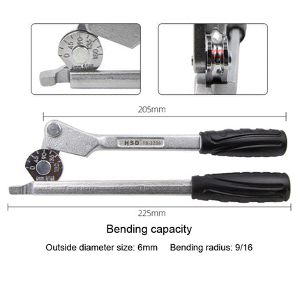 Manual Stainless Steel Pipe Iron Tube Bender Air Conditioner Copper Pipe Aluminum Pipe Bender, HSD TB-3206 6mm Diameter, HSD TB-3208 8mm Diameter, HSD TB-3210 10mm Diameter, HSD TB-3212 12mm Diameter
