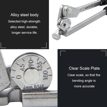 Manual Stainless Steel Pipe Iron Tube Bender Air Conditioner Copper Pipe Aluminum Pipe Bender, HSD TB-3206 6mm Diameter, HSD TB-3208 8mm Diameter, HSD TB-3210 10mm Diameter, HSD TB-3212 12mm Diameter