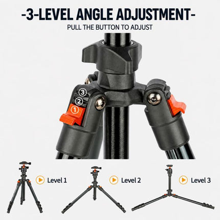 DSLR Tripod Photography Stand Portable Cell Phone Micro SLR Tripod, K268+KJ36