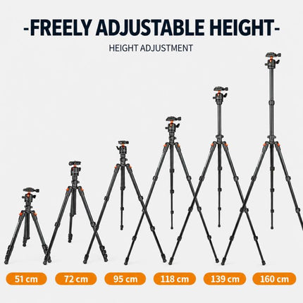 DSLR Tripod Photography Stand Portable Cell Phone Micro SLR Tripod, K268+KJ36