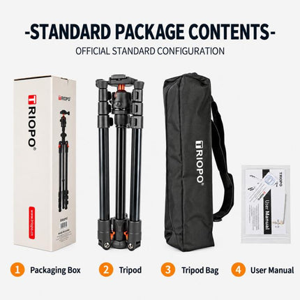 DSLR Tripod Photography Stand Portable Cell Phone Micro SLR Tripod, K268+KJ36