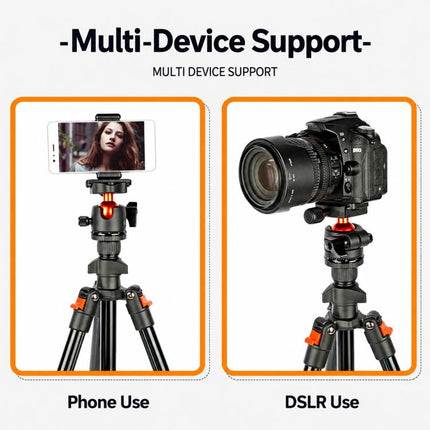 DSLR Tripod Photography Stand Portable Cell Phone Micro SLR Tripod, K268+KJ36