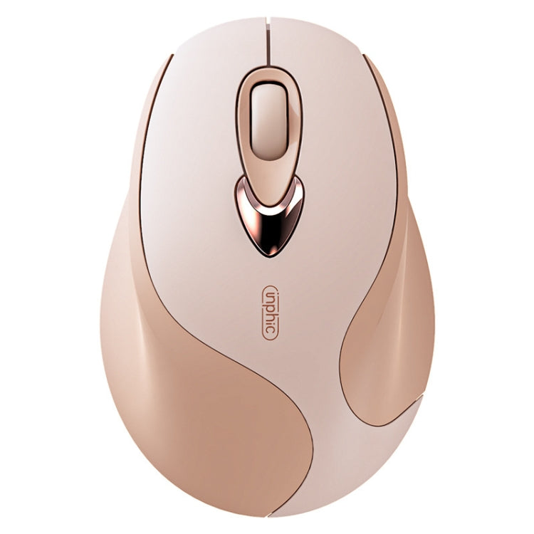 Inphic M8 Wireless Mouse Charging Quiet Office Home 2.4G USB Mouse, M8 (Milk Tea), M8 (Purple)