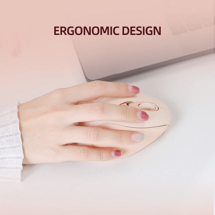 Inphic M8 Kabellose Maus, Aufladen, leise, für Büro und Zuhause, 2,4 G USB-Maus, M8 (Milchtee), M8 (lila)