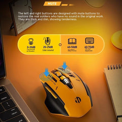 Inphic A9 Bluetooth 3 Mode Mouse Silent Charging Mechanical Feel Wireless Mouse, A9