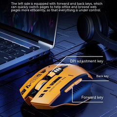 Inphic A9 Bluetooth 3 Mode Mouse Silent Charging Mechanical Feel Wireless Mouse, A9