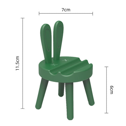 Cartoon Chair Shape Desktop Mobile Phone Holder Cute Mini Universal Phone Rack, Rabbit(Pink), Rabbit(Green), Rabbit(Yellow)