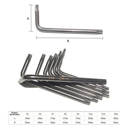 HUIJIAQI Hexagon Torx Screwdriver Spanner Multifunction Combination Tool, 8pcs/set