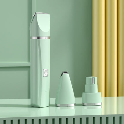 Pet Shaver Cat Dog Paw Hair Clipper Electric Fader, 2 in 1 Green, 3 in 1 Green, 4 in 1 Green, 2 in 1 White, 3 in 1 White, 4 in 1 White