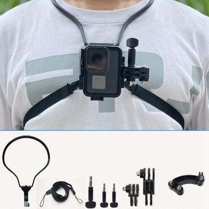 TUYU Camera Neck Holder Mobile Phone Chest Strap Mount  For Video Shooting//POV, Standard (Black), Standard (Blue), With Phone Clip (Black), With Phone Clip (Blue), Vertical Shooting (Black), Vertical Shooting (Blue), Vertical +Phone Clip (Black)������...