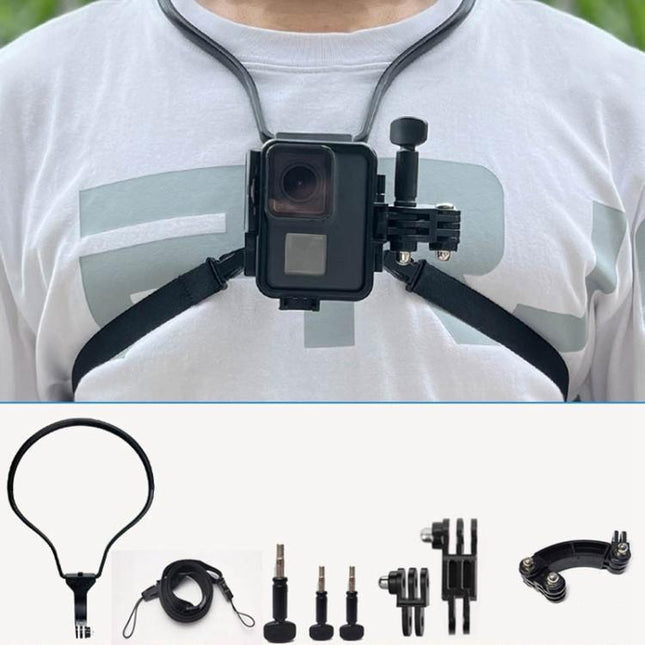 TUYU Camera Neck Holder Mobile Phone Chest Strap Mount  For Video Shooting//POV, Standard (Black), Standard (Blue), With Phone Clip (Black), With Phone Clip (Blue), Vertical Shooting (Black), Vertical Shooting (Blue), Vertical +Phone Clip (Black)      ...