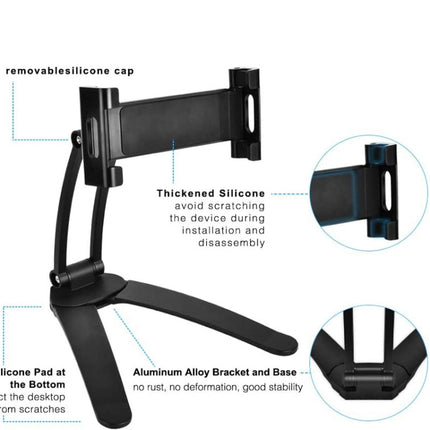 2 In 1 Aluminum Alloy Tablet PC Holder Wall Mount Mobile Phone Holder
