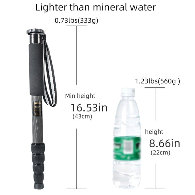 Carbon Fiber DSLR Camera Monopod Mountaineering Stick Photography Selfie Holder