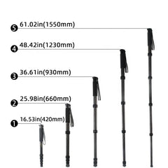 Carbon Fiber DSLR Camera Monopod Mountaineering Stick Photography Selfie Holder