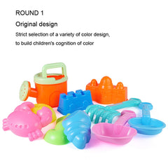 13pcs/Set Children Beach Toys Set Large Sand Shovel Bucket Sand Digging Tools Hourglass, Blue Round Castle, Pink Round Castle, Green Round Castle, Blue Lace Barrel, Pink Lace Barrel, Purple Lace Barrel, Blue Square Castle, Pink Square Castle�����������...