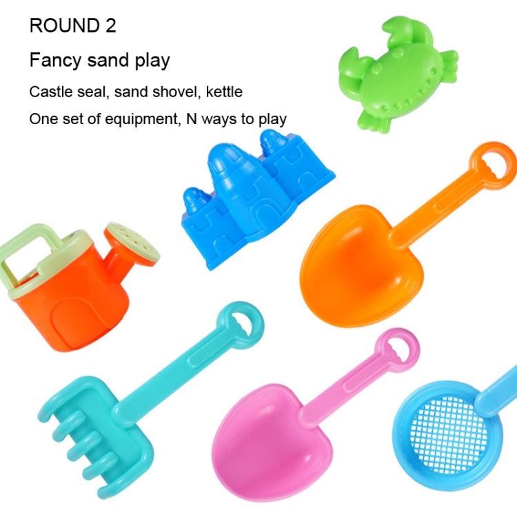 13pcs/Set Children Beach Toys Set Large Sand Shovel Bucket Sand Digging Tools Hourglass, Blue Round Castle, Pink Round Castle, Green Round Castle, Blue Lace Barrel, Pink Lace Barrel, Purple Lace Barrel, Blue Square Castle, Pink Square Castle�����������...