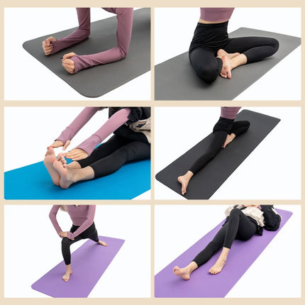 187 x 62.5 x 0.8cm NBR Yoga Mat Widened and Thickened Non-slip Dance Fitness Mat