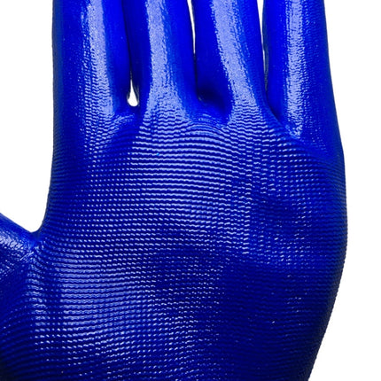 2pcs /Pair Work Safety Gloves Abrasion And Oil Resistant Nitrile Half Rubber Gloves