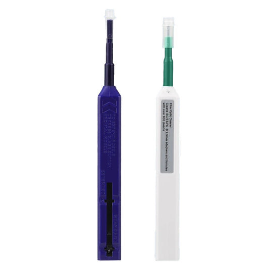 2pcs /Set Fiber Optic Cleaning Pen Endface Cleaner Fiber Optic Cleaning Tool for 1.25mm LC/Mu and 2.5mm SC/ST/FC, SC+LC