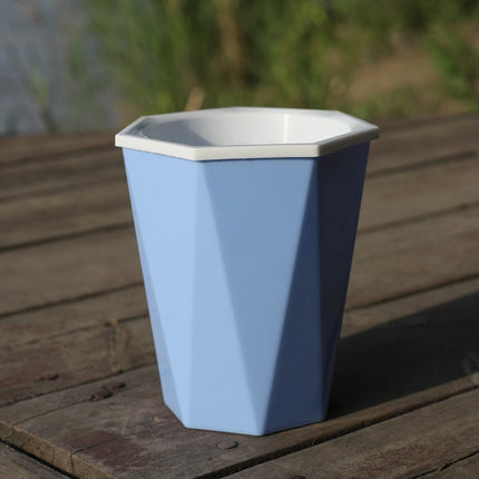 Diamond-shaped Automatic Water-absorbing Lazy Flower Pot Green Plant Plastic Pot, 12cm x 14cm