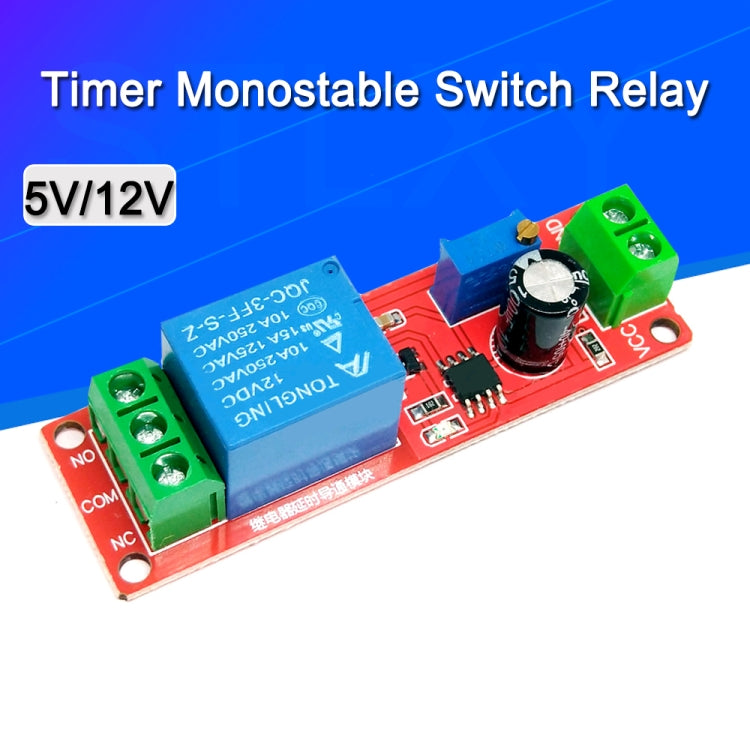 NE555 Time Relay Shield Timing Relay Timer Control Switch Car Relays, 5V, 12V