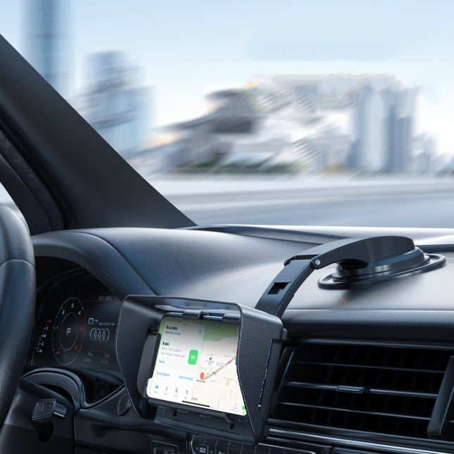 Car Suction Cup Dashboard Mobile Phone Holder with Sun Visor Folding Rotating Car Mount, Joint Model, Hose Model