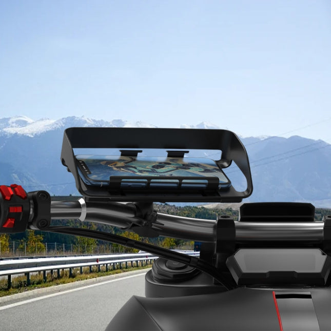 Rotatable Bicycle and Motorcycle Anti-shake Fixed Mobile Phone Holder with Sun Visor, Classic Model, Universal Model