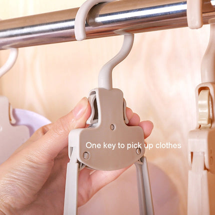 Plastic Travel Folding Hanger Portable Clothes Wide Shoulder Traceless Drying Rack